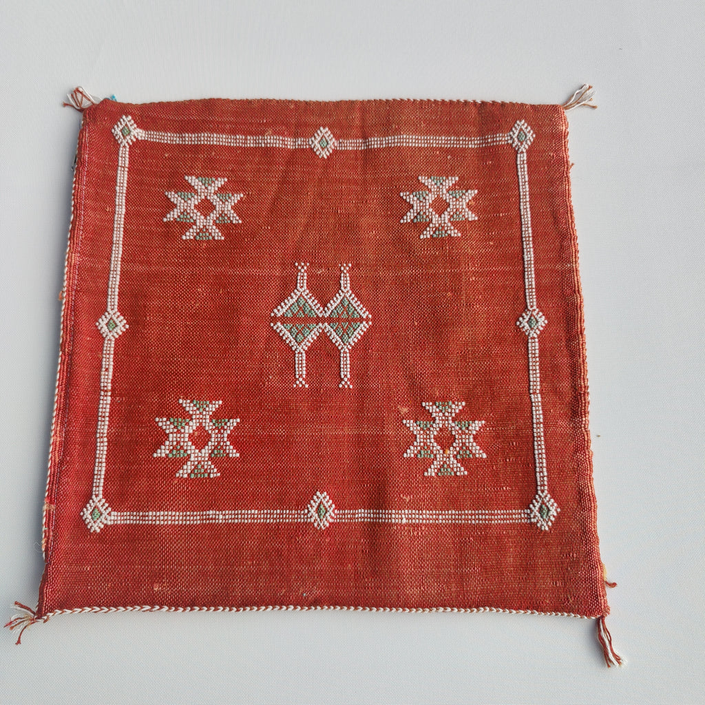 Casablanca Artisan Moroccan Cactus Silk Home Hand-Loomed Vegan Cushion Cover