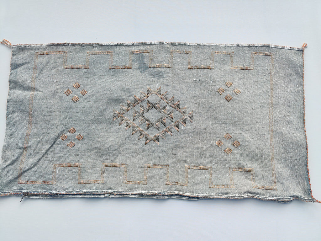 Casablanca Artisan Moroccan Cactus Silk Home Hand-Loomed Vegan Cushion Cover Lumbar Size
