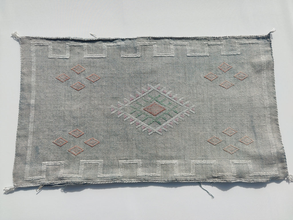 Casablanca Artisan Moroccan Cactus Silk Home Hand-Loomed Vegan Cushion Cover Lumbar Size