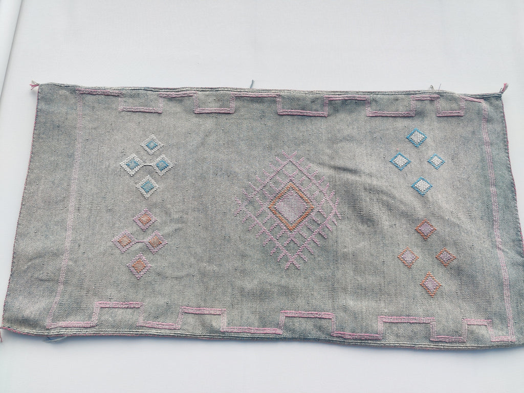 Casablanca Artisan Moroccan Cactus Silk Home Hand-Loomed Vegan Cushion Cover Lumbar Size