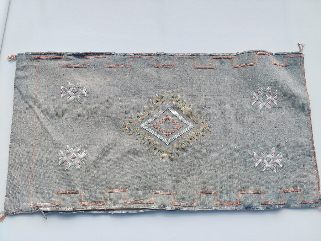 Casablanca Artisan Moroccan Cactus Silk Home Hand-Loomed Vegan Cushion Cover Lumbar Size