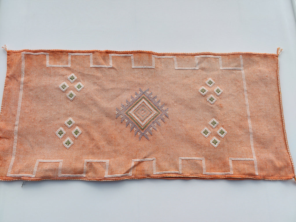 Casablanca Artisan Moroccan Cactus Silk Home Hand-Loomed Vegan Cushion Cover Lumbar Size