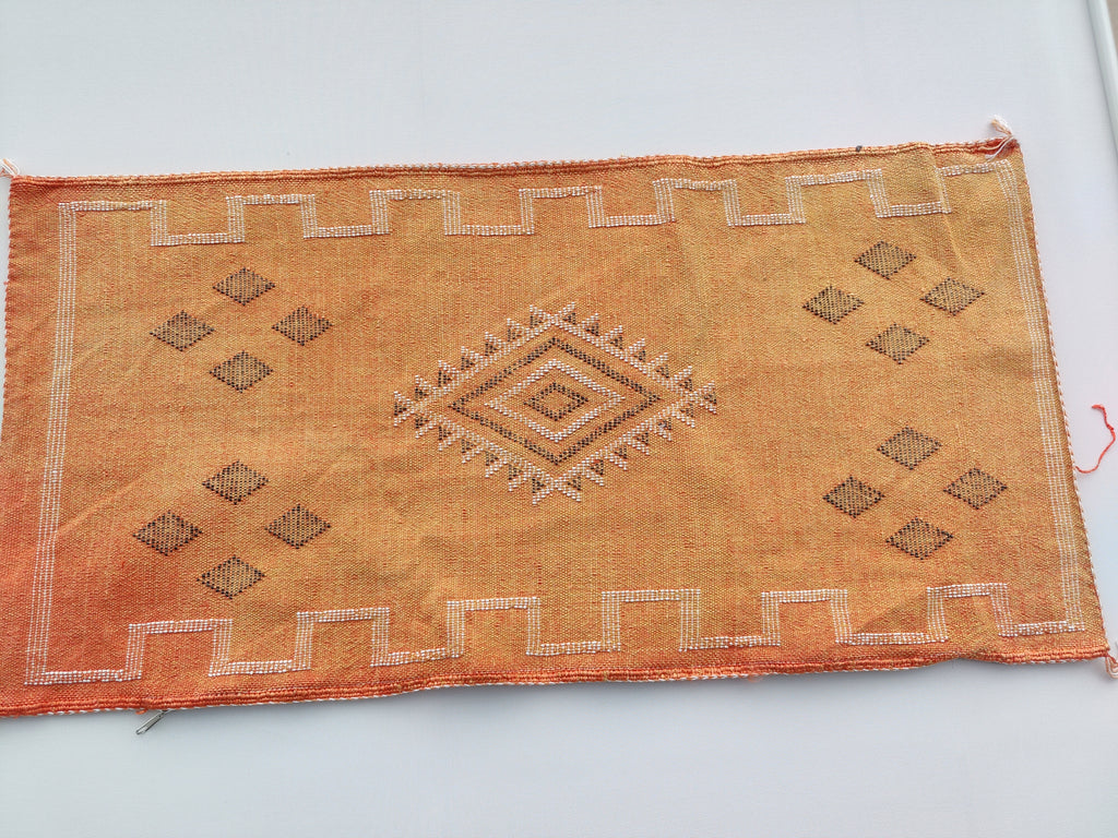 Casablanca Artisan Moroccan Cactus Silk Home Hand-Loomed Vegan Cushion Cover Lumbar Size