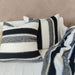 Odyssey Merino Handcrafted Cushion 55cm Square Feather Filled - Black & White