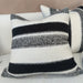Odyssey Merino Handcrafted Cushion 55cm Square Feather Filled - Black & White