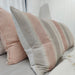 LAST TWO - Odyssey Merino Handcrafted Cushion 55cm Square - Millennial Pink/Beige/ White