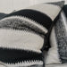 Odyssey Merino Handcrafted Cushion 55cm Square Feather Filled - Black & White