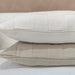 Shabby Chic Heavy Weight French Linen Cotton Cushion Feather Filled 40x60cm Lumbar - Intertwined White