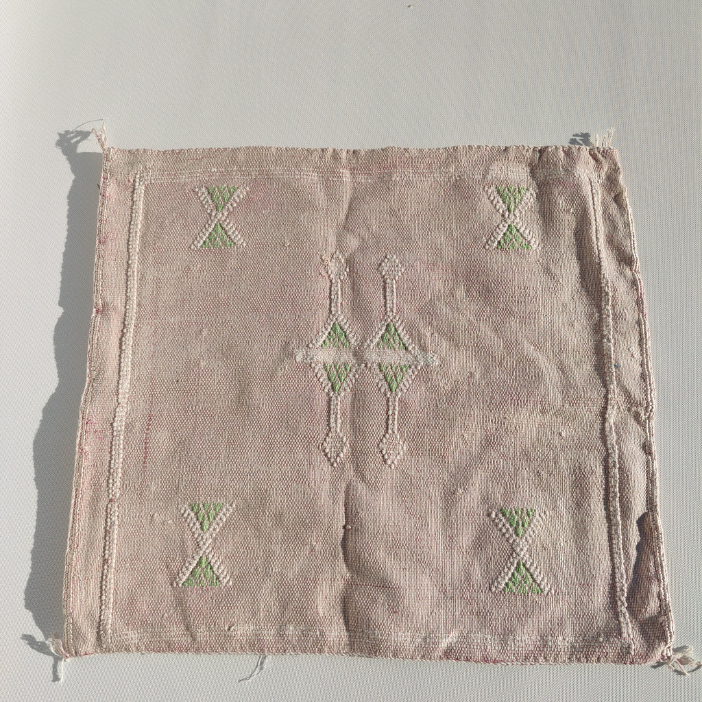 Casablanca Artisan Moroccan Cactus Silk Home Hand-Loomed Vegan Cushion Cover