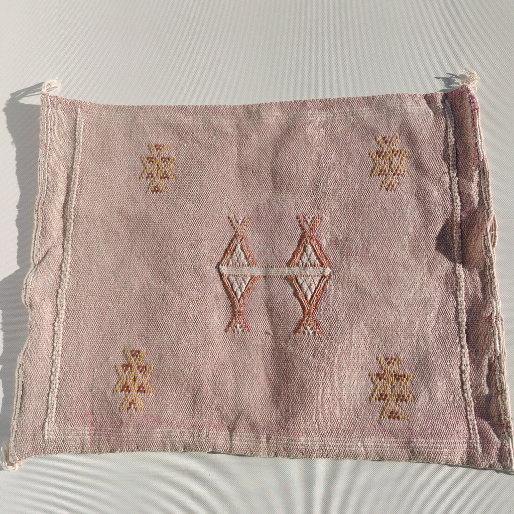 Casablanca Artisan Moroccan Cactus Silk Home Hand-Loomed Vegan Cushion Cover