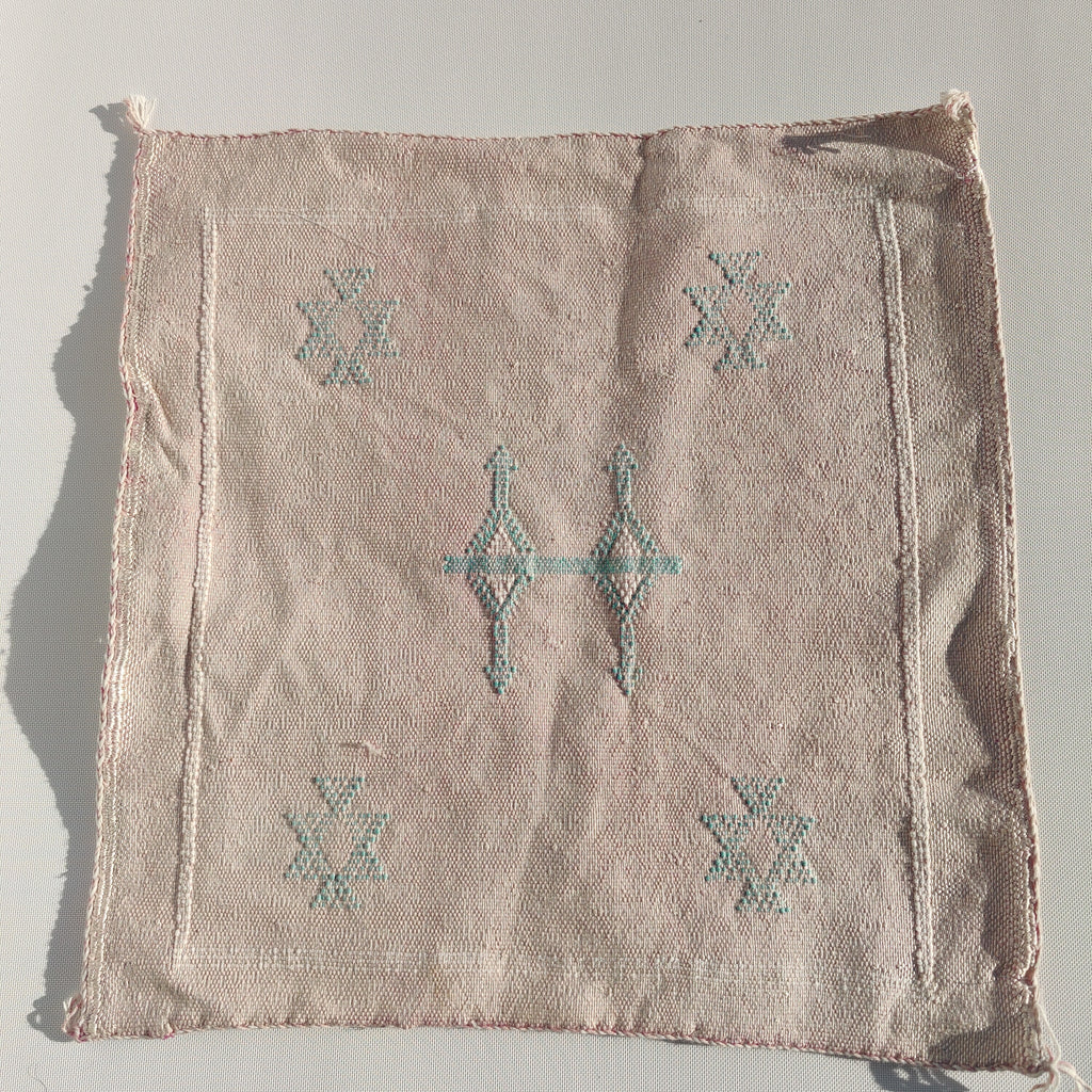 Casablanca Artisan Moroccan Cactus Silk Home Hand-Loomed Vegan Cushion Cover