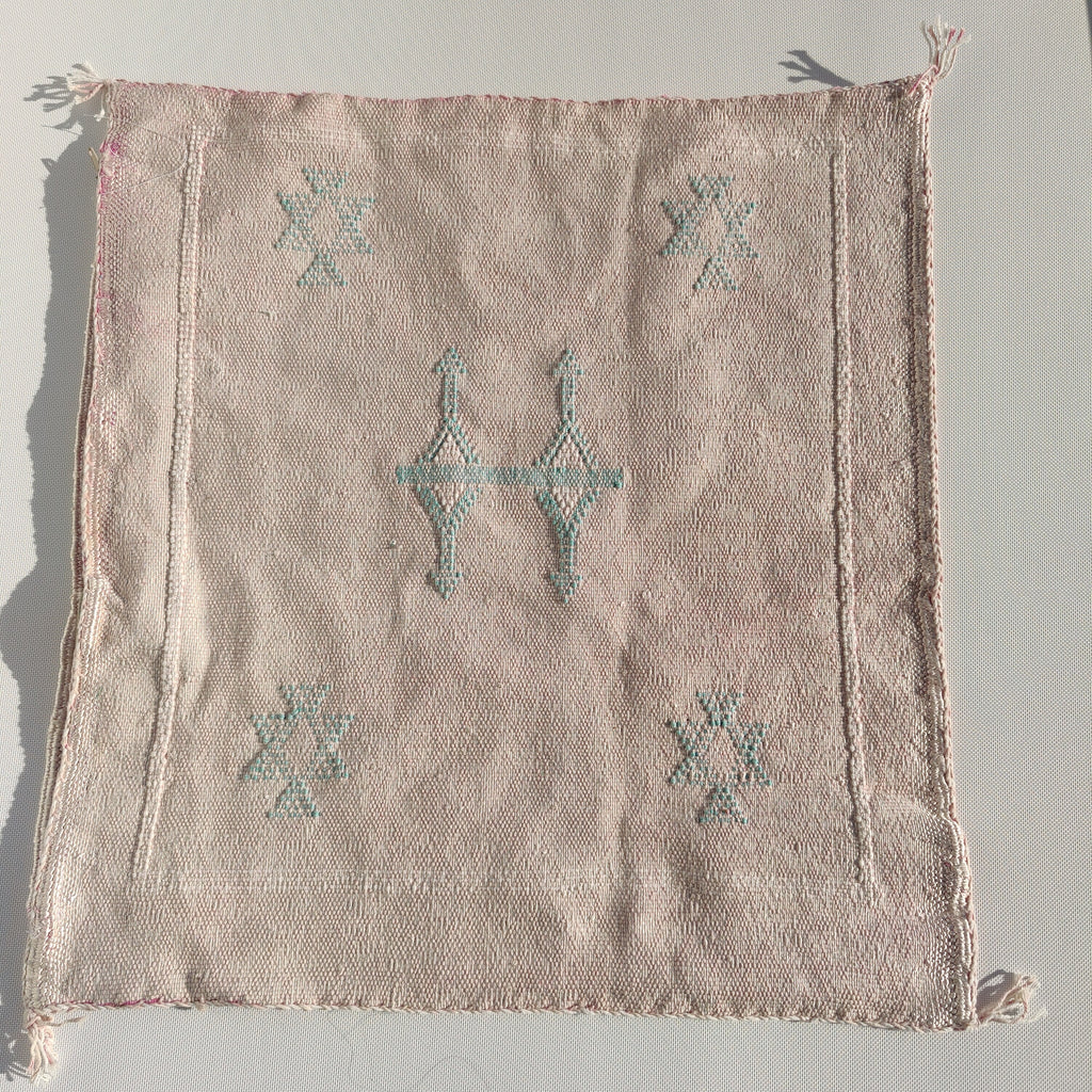 Casablanca Artisan Moroccan Cactus Silk Home Hand-Loomed Vegan Cushion Cover