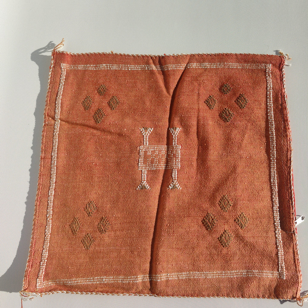 Casablanca Artisan Moroccan Cactus Silk Home Hand-Loomed Vegan Cushion Cover