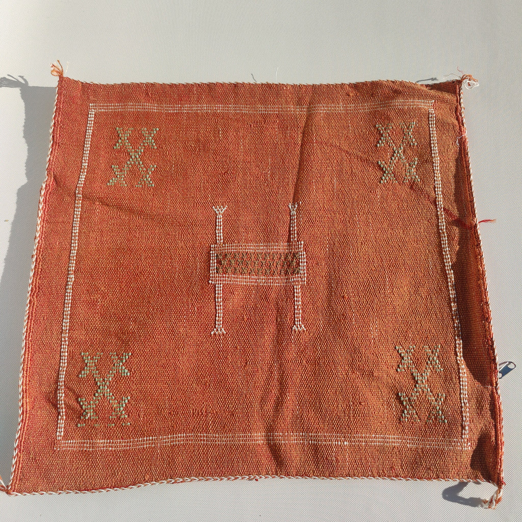Casablanca Artisan Moroccan Cactus Silk Home Hand-Loomed Vegan Cushion Cover