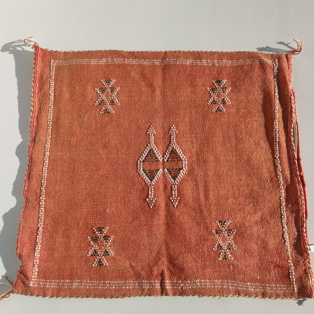 Casablanca Artisan Moroccan Cactus Silk Home Hand-Loomed Vegan Cushion Cover
