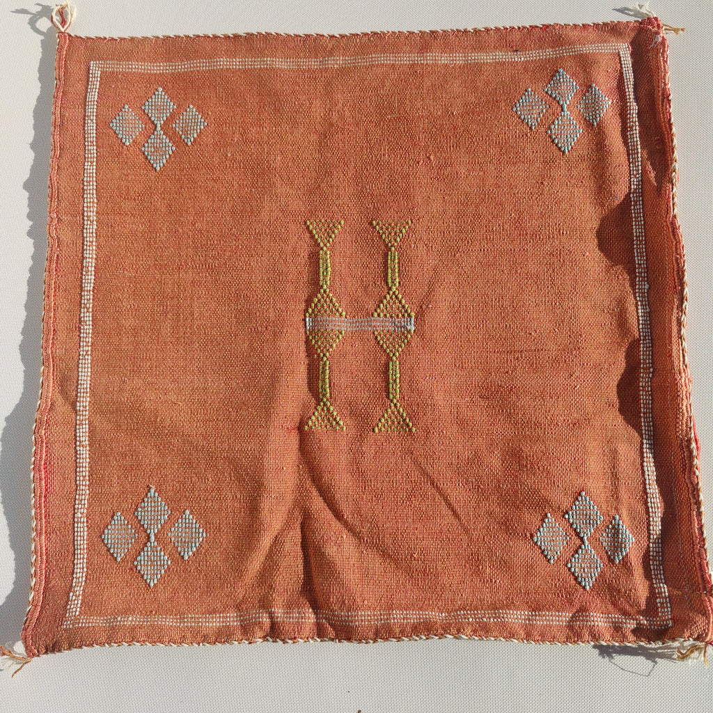 Casablanca Artisan Moroccan Cactus Silk Home Hand-Loomed Vegan Cushion Cover