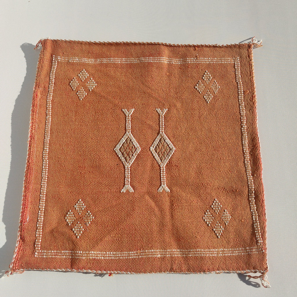 Casablanca Artisan Moroccan Cactus Silk Home Hand-Loomed Vegan Cushion Cover