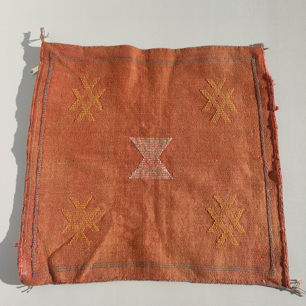 Casablanca Artisan Moroccan Cactus Silk Home Hand-Loomed Vegan Cushion Cover