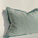Namora Chenille Linen Cushion Feather Filled 40x60cm Lumbar | Turquoise Lake