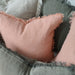 Cultiver Yarn Dyed Heavy Weght Pure French Linen Cushion 40x60cm Plush Feather Filled -  Vouge Green
