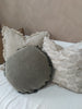 Riviera Heavy Weight Texture French Linen Fringed Edge Cushion 60cm Square- Oatmeal