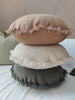 Namora Heavyweight French Linen Cushion Feather Filled 50cm Round | Terracotta