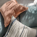Namora Chenille Linen Cushion Feather Filled 40x60cm Lumbar | Turquoise Lake
