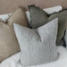Riviera Heavy Weight Texture French Linen Fringed Edge Cushion 55cm Square - Mocha
