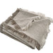 Riviera Heavy Weight Texture French Linen Fringed Edge Massive Throw Bedcover 145cm x 220cm- Oatmeal