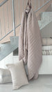 Helsinki 100% Pure French Linen Quilted Bed Cover  230x200cm- Dusty Pink