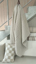 Helsinki 100% Pure French Linen Quilted Bed Cover  230x200cm- Natural