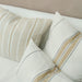Jaipur Yarn Dyed Pure French Linen Cushion Feather Filled  55cm Square - Sunny Day