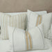 Jaipur Yarn Dyed Pure French Linen Cushion Feather Filled  55cm Square - Sunny Day