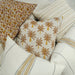 Jaipur Yarn Dyed Pure French Linen Cushion Feather Filled  55cm Square - Sunny Day