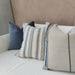 Mediterranean Blue Yarn Dyed Pure French Linen Cushion 55cm Square