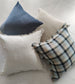 Cross Hatch Yarn Dyed Pure French Linen Cushion 50cmx50cm - Highland