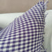 Cross Hatch Yarn Dyed Pure French Linen Cushion Feather Filled 50cmx50cm - Daisy Purple