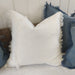 Tranquil Heavy Weight Pure French Linen Cushion 55cm Square -  White