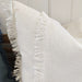 Tranquil Heavy Weight Pure French Linen Cushion 55cm Square -  White