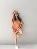 Señorita Pure French Linen Dress - Terracotta