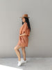 Señorita Pure French Linen Dress - Terracotta