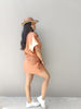Señorita Pure French Linen Dress - Terracotta