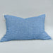 Iberian Coast Yarn Dyed Pure French Linen Cushion 40x60cm Lumbar - La Caleta Pinstriped Blue