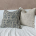 Iberian Coast  Heavy Weght Pure French Linen Cushion 55cm Square Plush Feather Filled -  Emerald Waves
