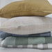 Iberian Coast Heavyweight Pure French Linen Cushion 40x60cm Lumbar Plush Feather Filled - Turmeric