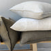 Rustique Stonewashed Heavy Weight French Linen Cushion 40x60cm Lumbar - Green Brown