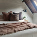 LAST TWO - Matera Stonewashed Heavy Weight French Linen Cushion 60cm Square Feather Filled - Muted Clay