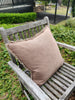 LAST TWO - Matera Stonewashed Heavy Weight French Linen Cushion 60cm Square Feather Filled - Muted Clay