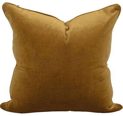The Boulevarde Luxe Velvet Cushion Squrae 50cm - Mustard
