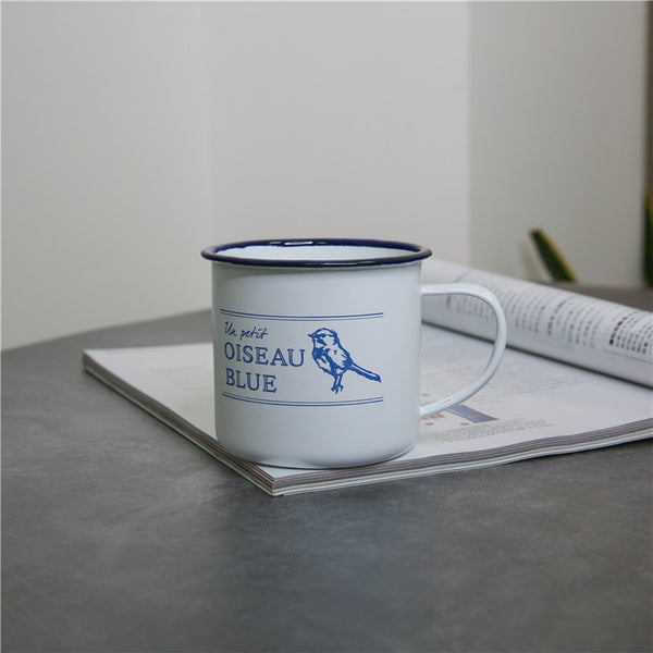 Enamel Cup Boutique Collection- OISEAU BLUE